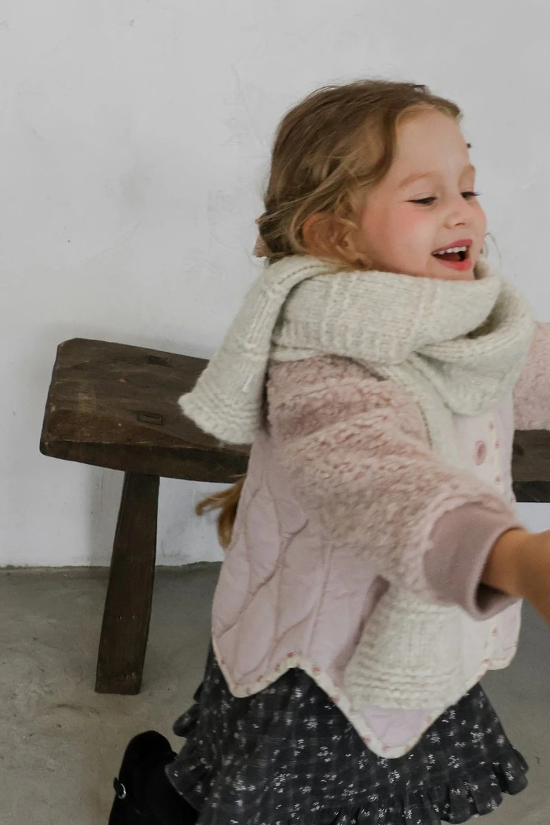Noel Quilted Jacket (Pink) by Flo for Child - view 5