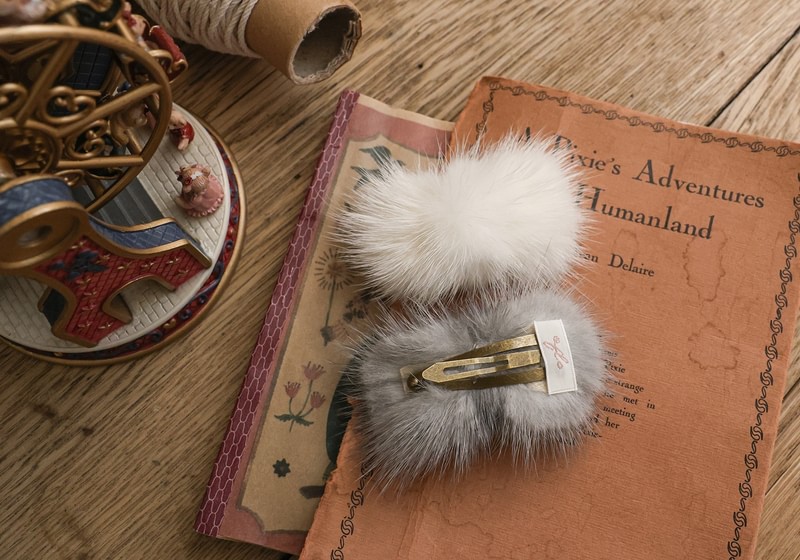 Mink Ribbon Hairpin by Flo for Child - view 1