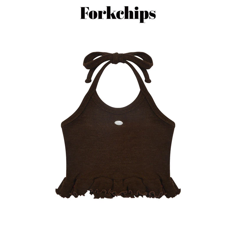 Lavender Halter Neck Camisole by Fork Chips for Child - view 2