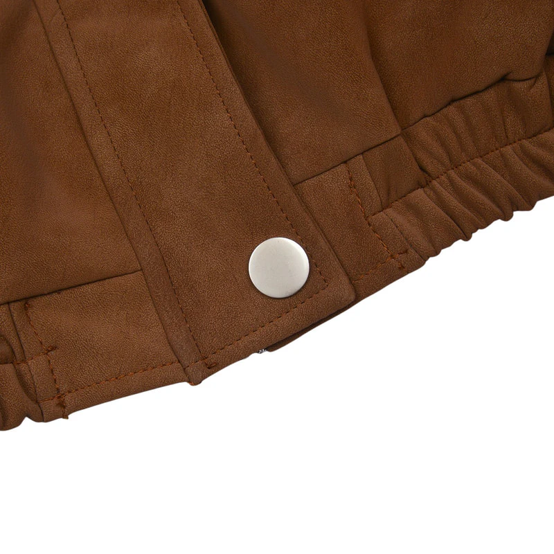 Grunge Hooded Shearling Jacket by Fork Chips for Child - view 5
