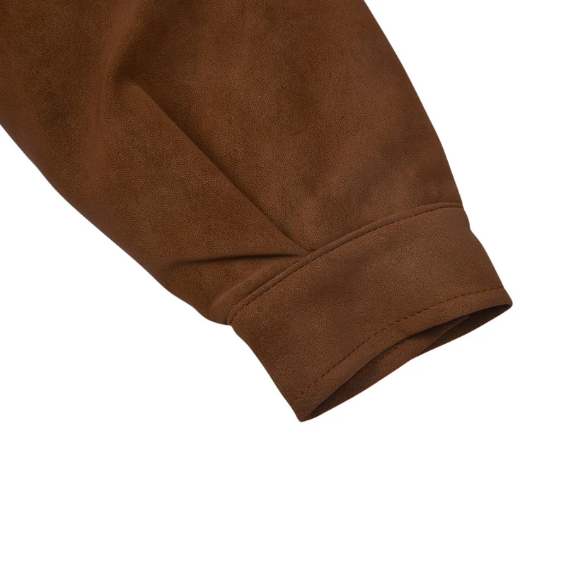 Grunge Hooded Shearling Jacket by Fork Chips for Child - view 6