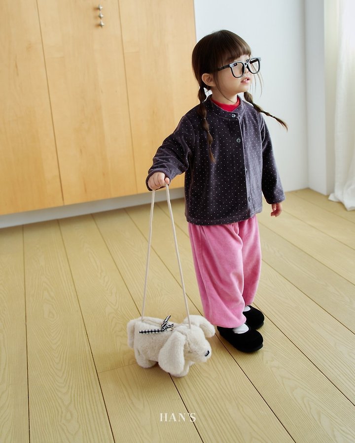 Velvet Dot Cardigan by Han's for Child - view 9