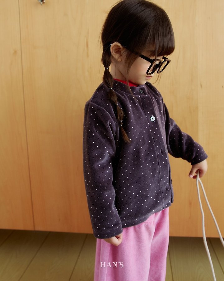 Velvet Dot Cardigan by Han's for Child - view 10