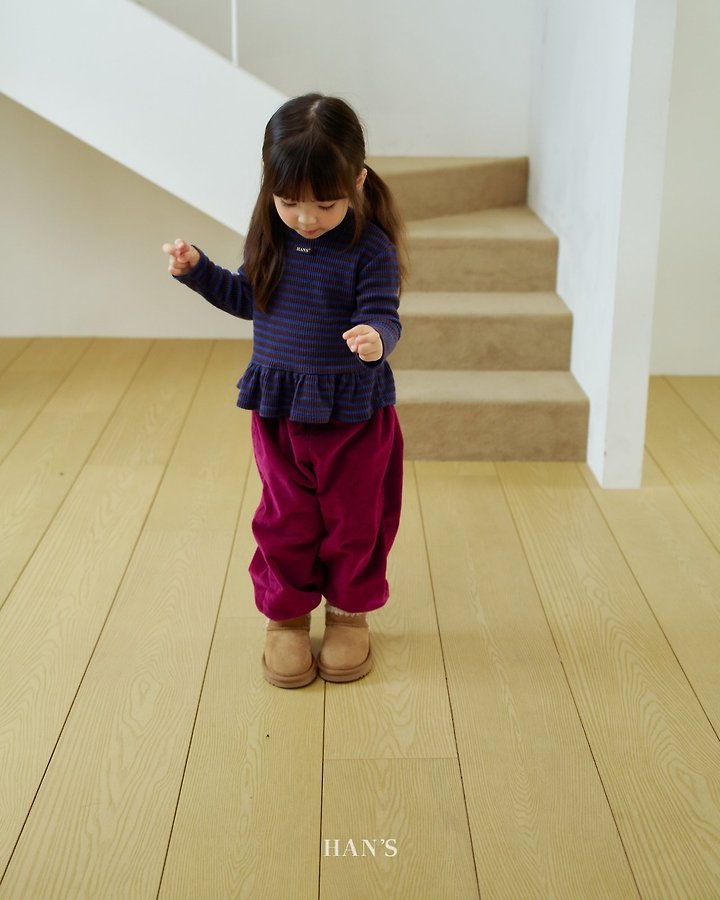 Striped Frill Mock Neck Tee by Han's for Child - view 5