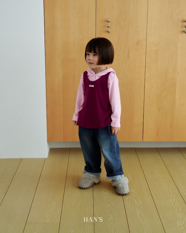 Fleeced Denim Pants by Han's for Child - view 4