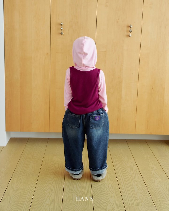 Fleeced Denim Pants by Han's for Child - view 6