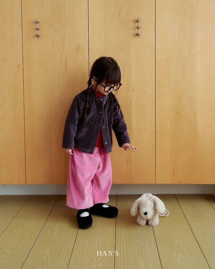 Velvet Dot Cardigan by Han's for Child - view 4