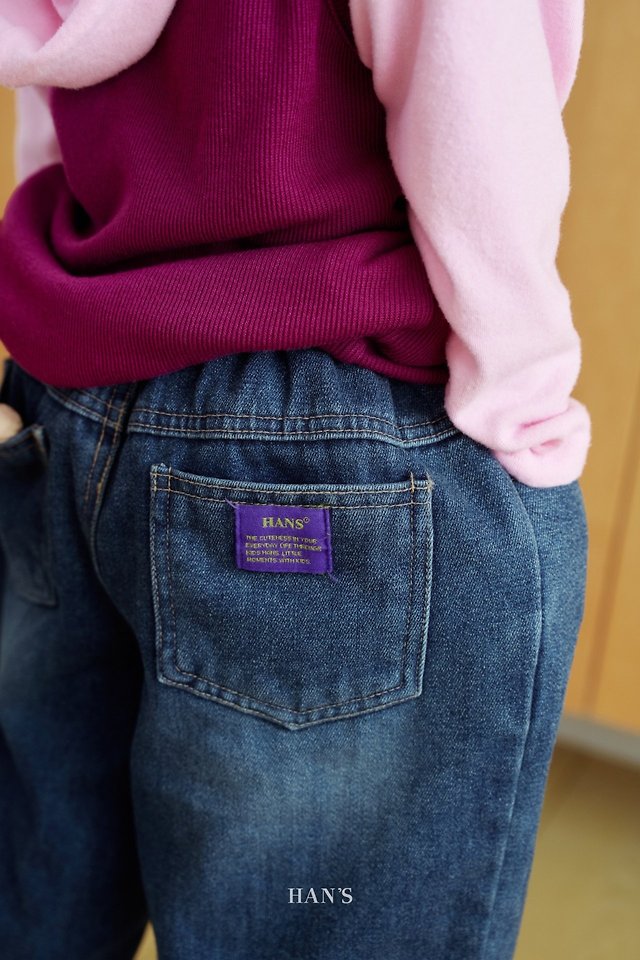 Fleeced Denim Pants by Han's for Child - view 12