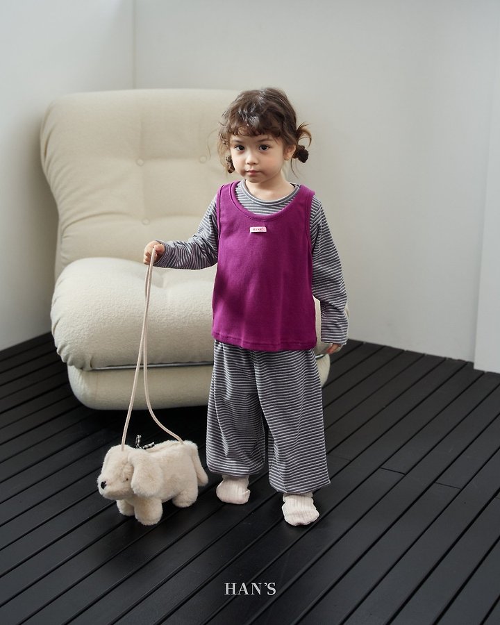 Striped Fleeced Pants by Han's for Child - view 5