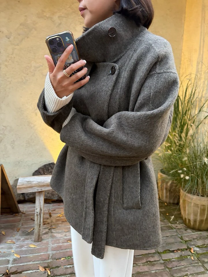 Double High Neck Coat by Have for Women - view 7