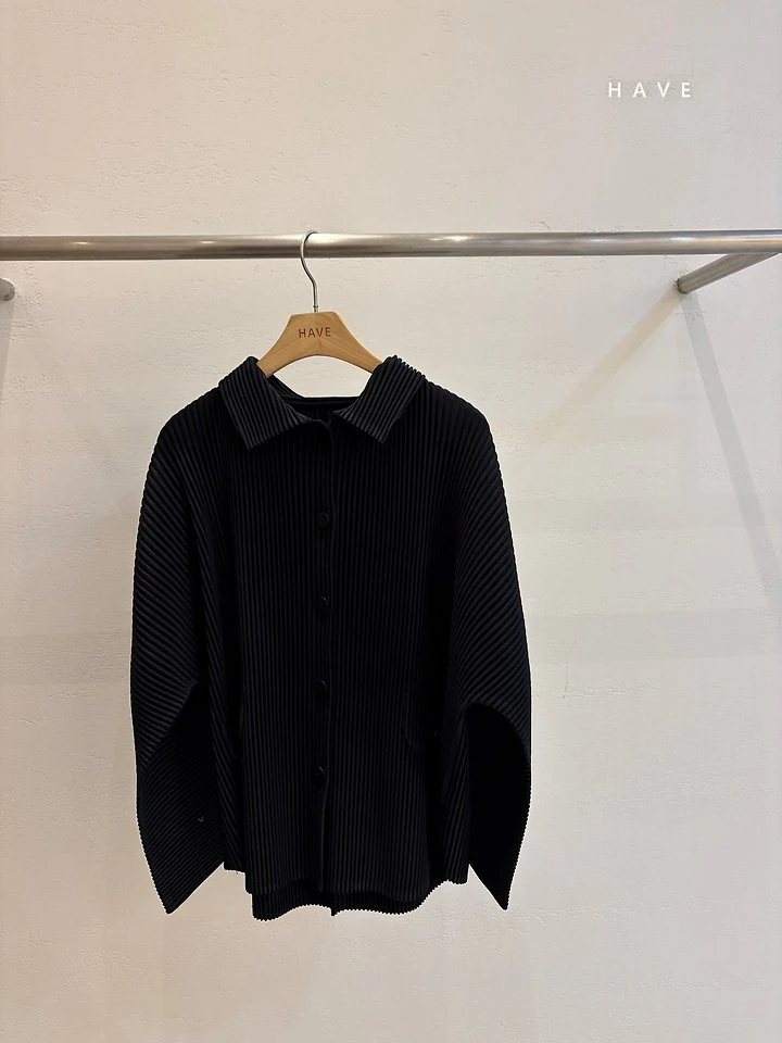 Collar Pleats Cardigan Jacket by Have for Women - view 2