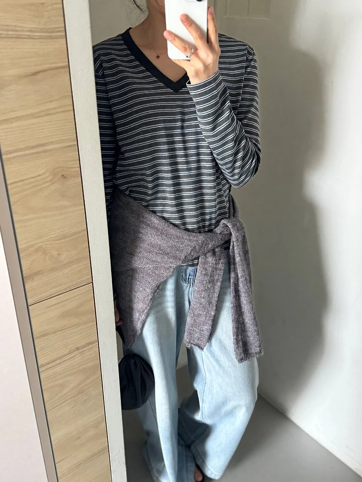 V-Stripe Tee by Heize for Women - view 1