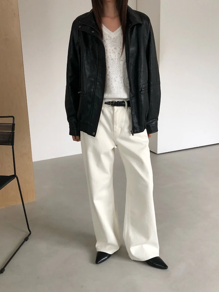 Gentle Leather Jacket by Heize for Women - view 1