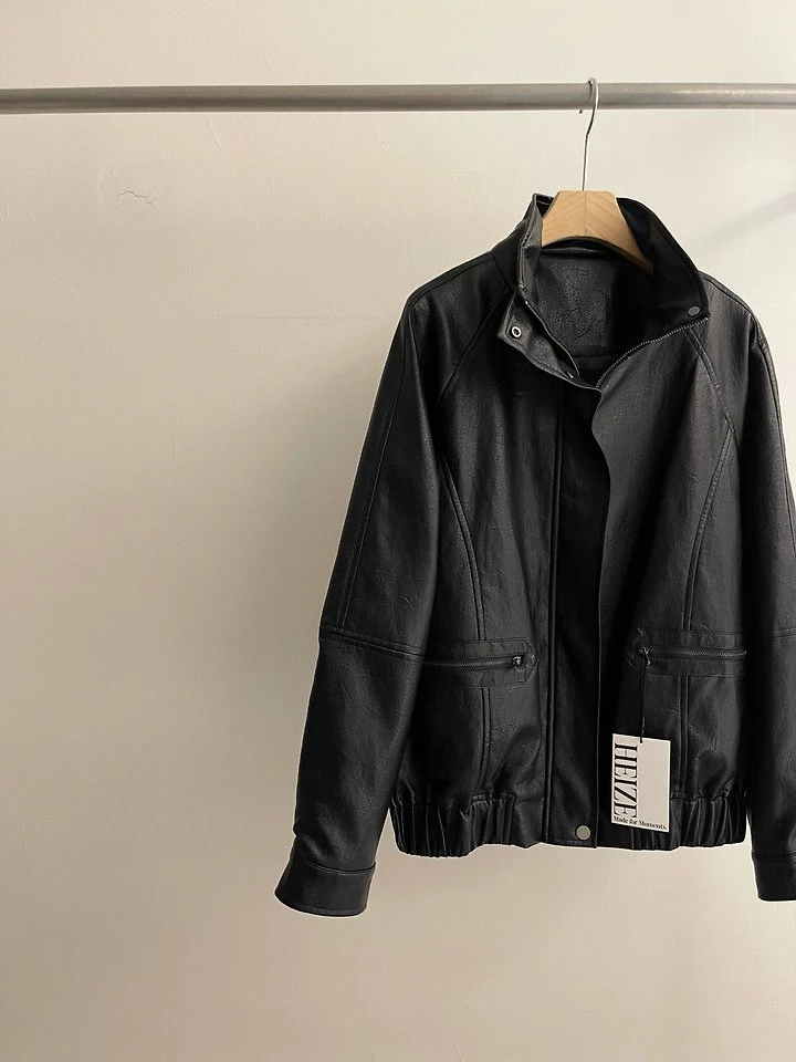 Gentle Leather Jacket by Heize for Women - view 11
