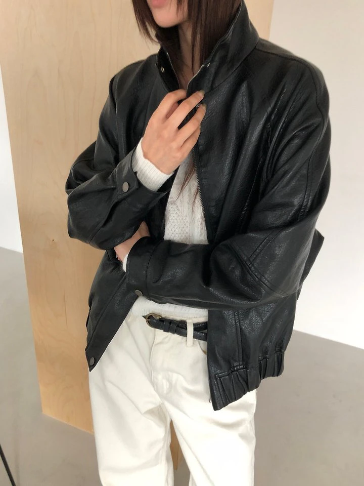 Gentle Leather Jacket by Heize for Women - view 5