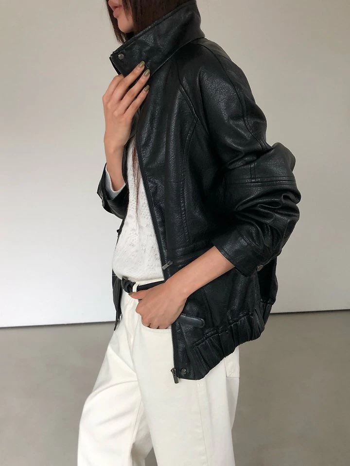Gentle Leather Jacket by Heize for Women - view 7