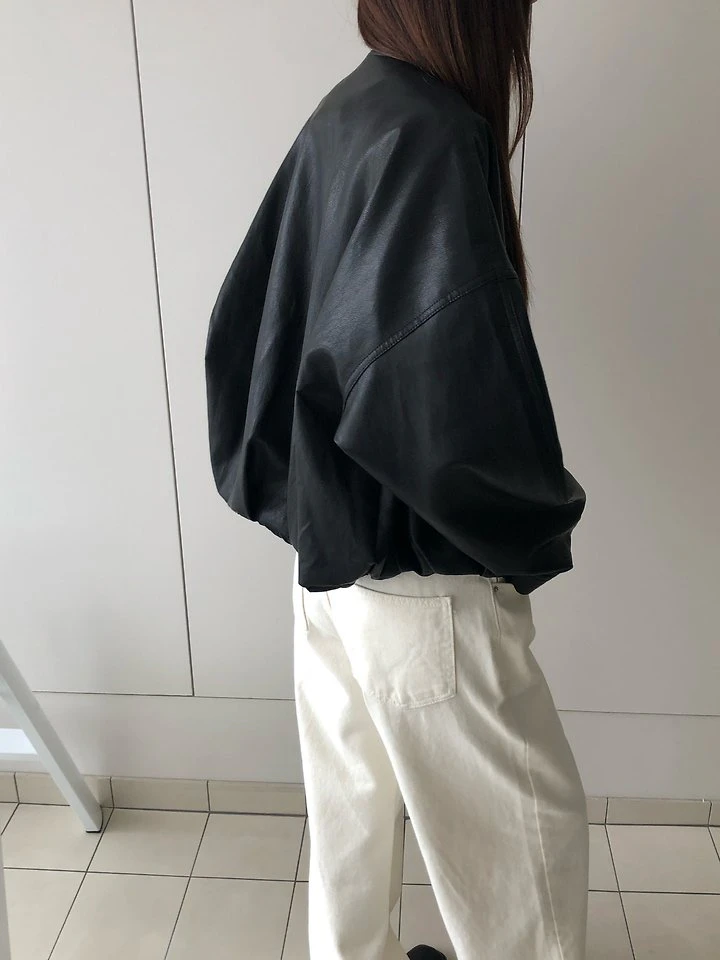Leather Balloon Jacket by Heize for Women - view 3