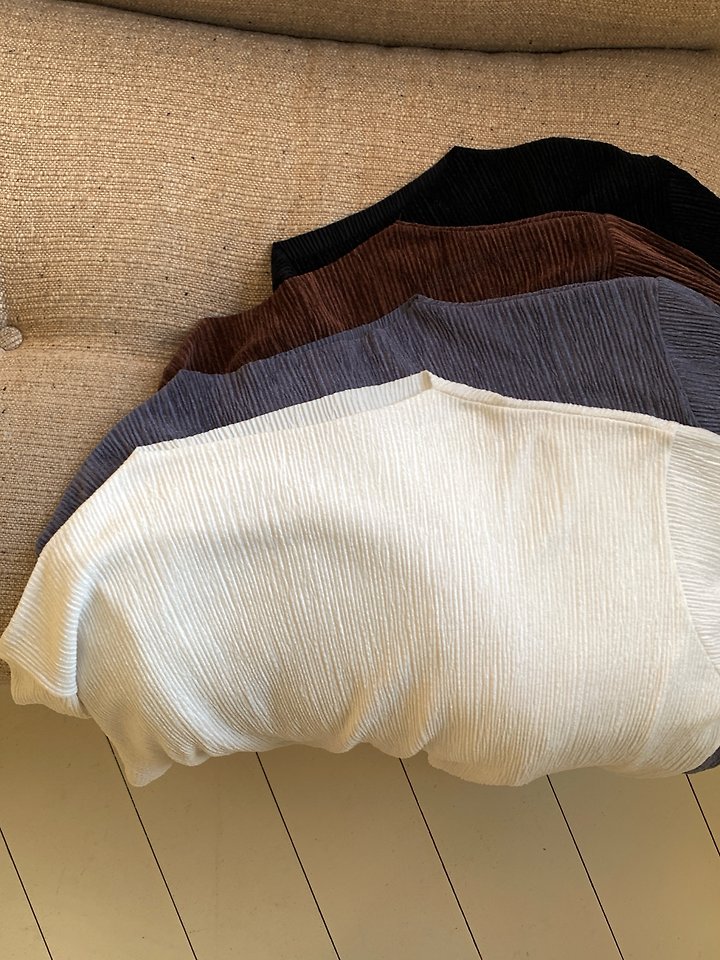 Velvet Pleated Tee by Heize for Women - view 10