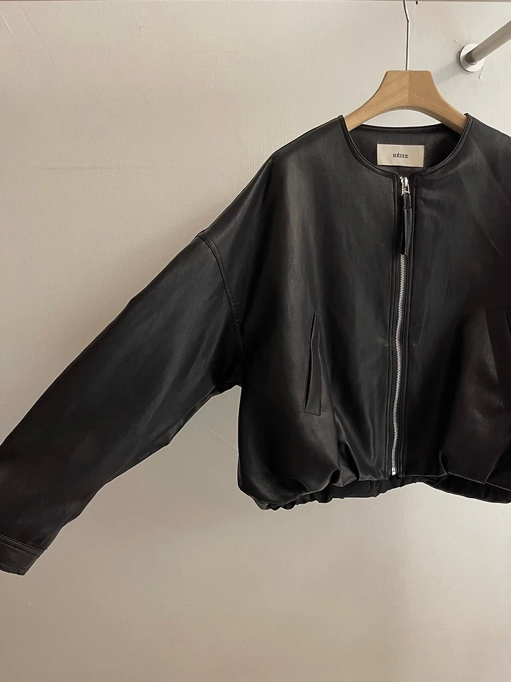 Leather Balloon Jacket by Heize for Women - view 8