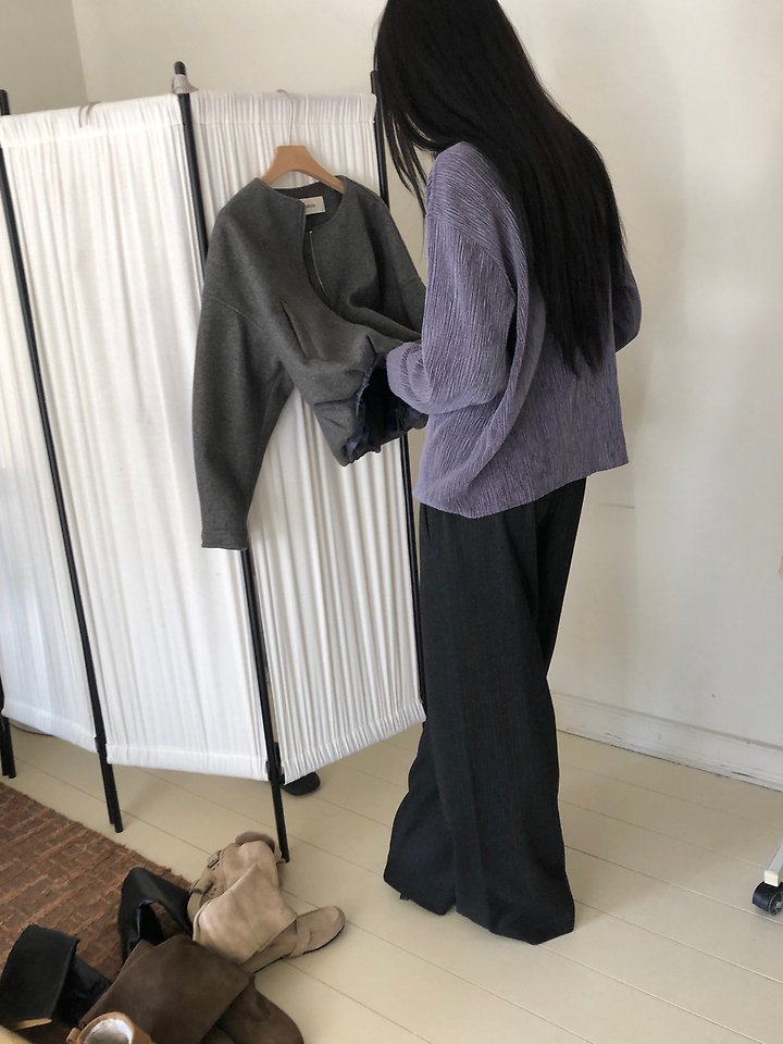 Velvet Pleated Tee by Heize for Women - view 4