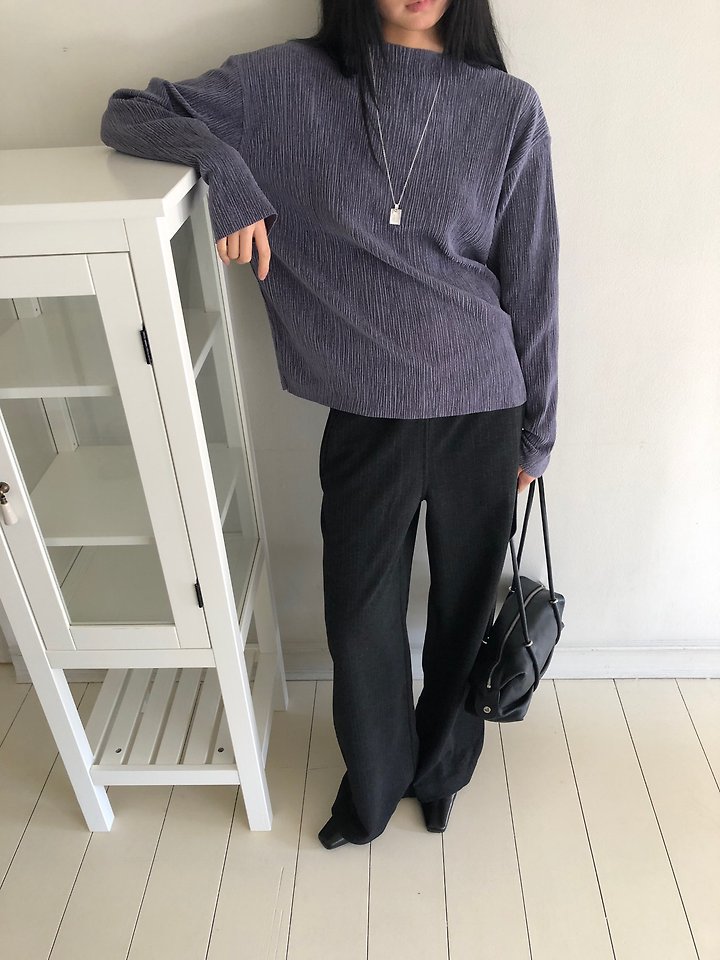 Velvet Pleated Tee by Heize for Women - view 5