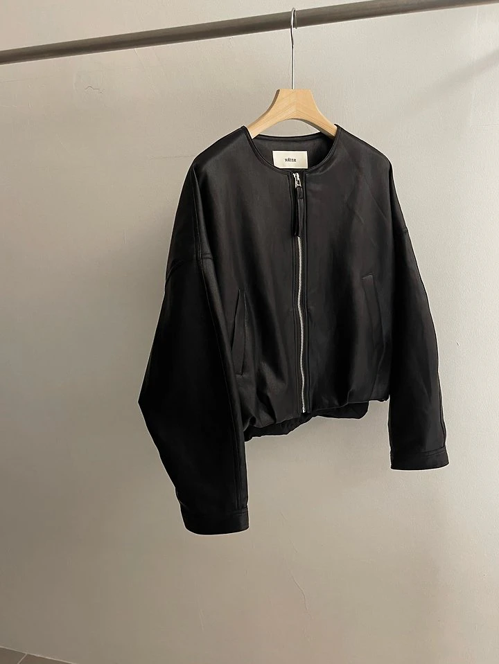 Leather Balloon Jacket by Heize for Women - view 11