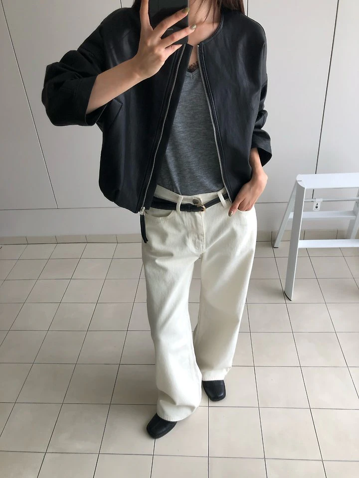Leather Balloon Jacket by Heize for Women - view 6