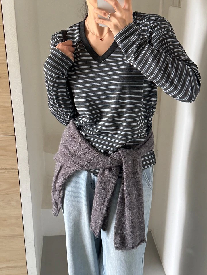 V-Stripe Tee by Heize for Women - view 2