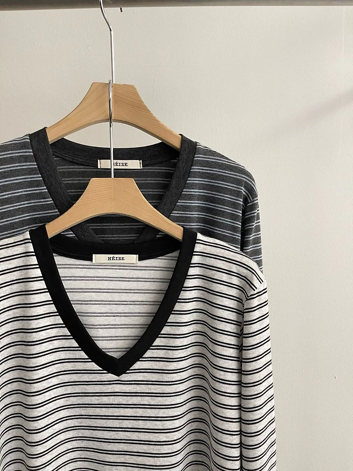 V-Stripe Tee by Heize for Women - view 8