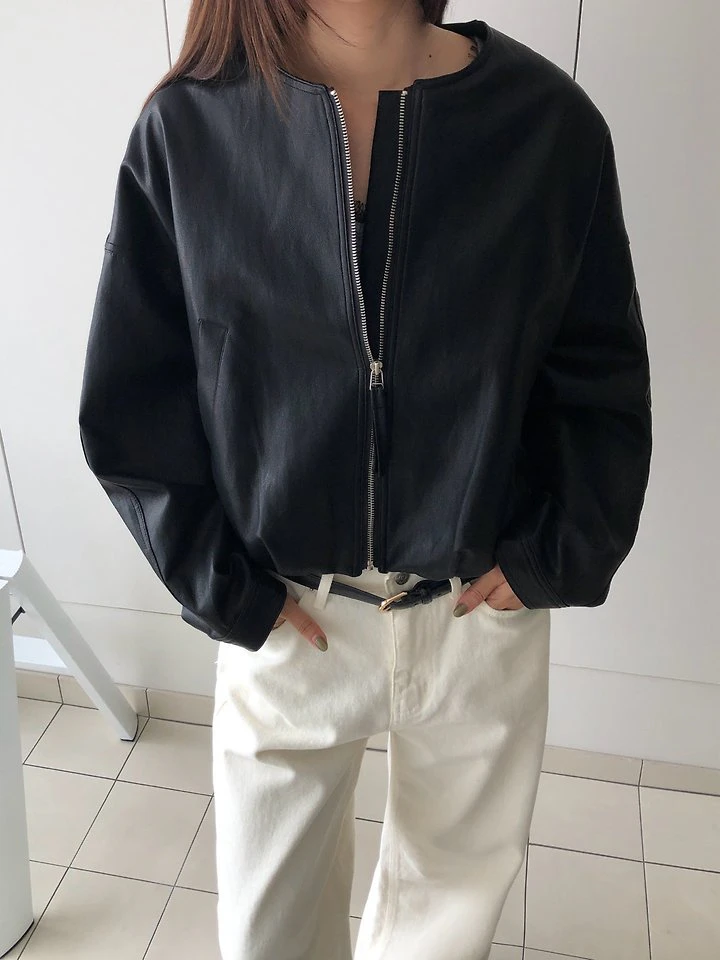 Leather Balloon Jacket by Heize for Women - view 5