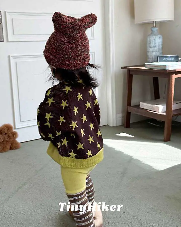 Star Gram Knit Sweatshirt by Hiker for Child - view 9