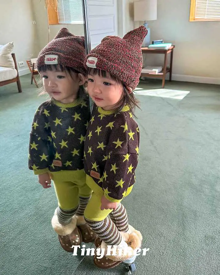 Star Gram Knit Sweatshirt by Hiker for Child - view 8
