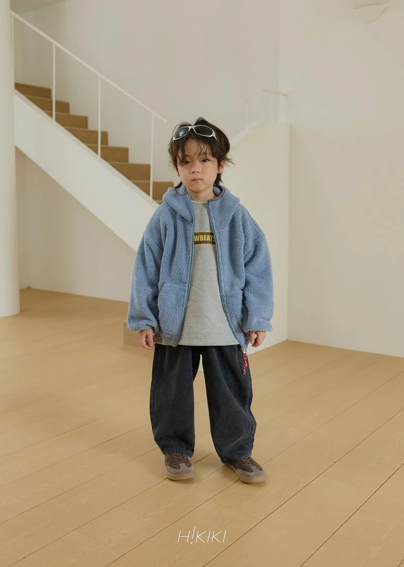 Fleece Curved Denim Pants by Hikiki for Child - view 8
