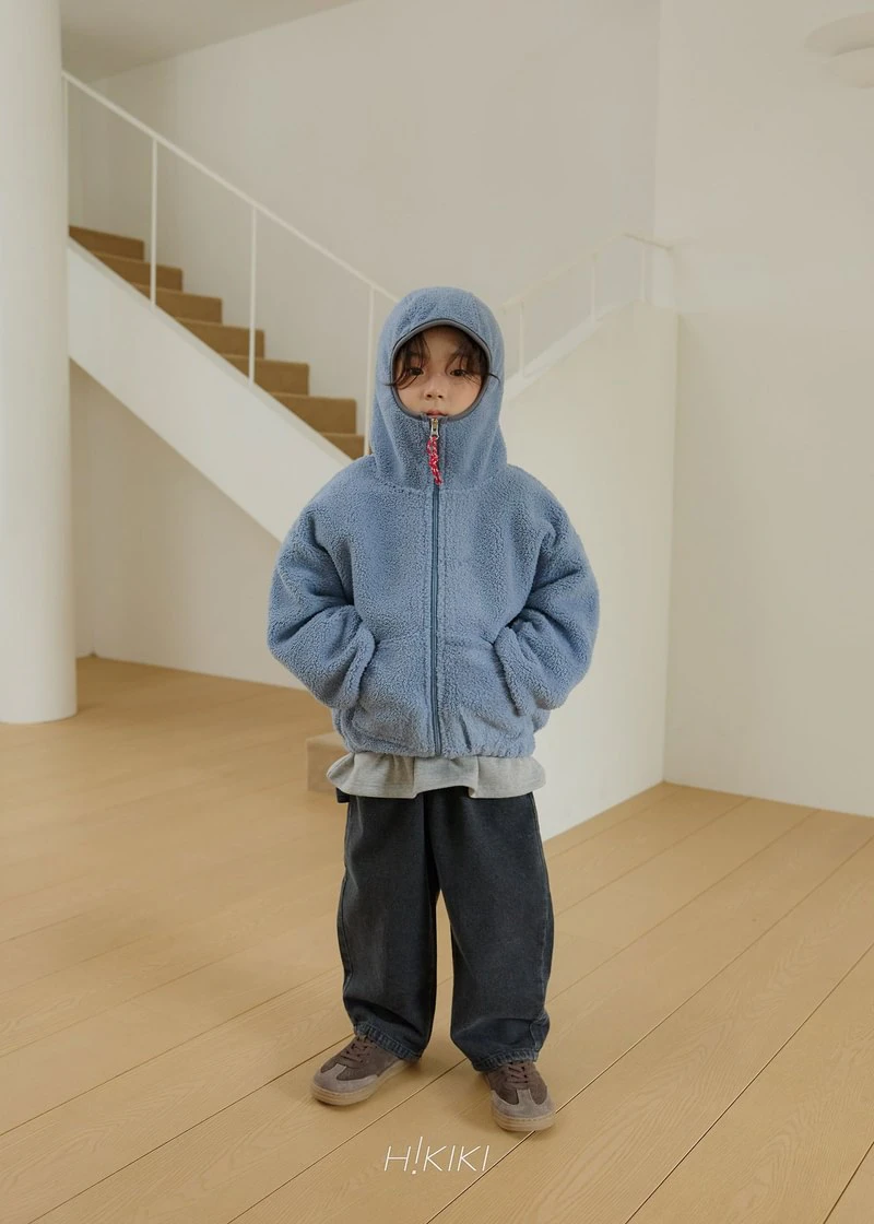 Fleece Curved Denim Pants by Hikiki for Child - view 9