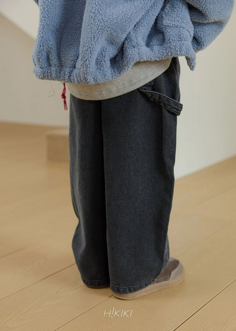 Fleece Curved Denim Pants by Hikiki for Child - view 11