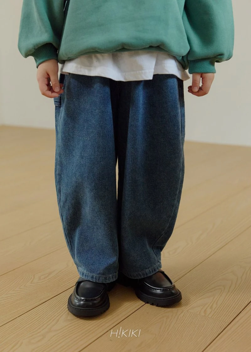 Fleece Curved Denim Pants by Hikiki for Child - view 3