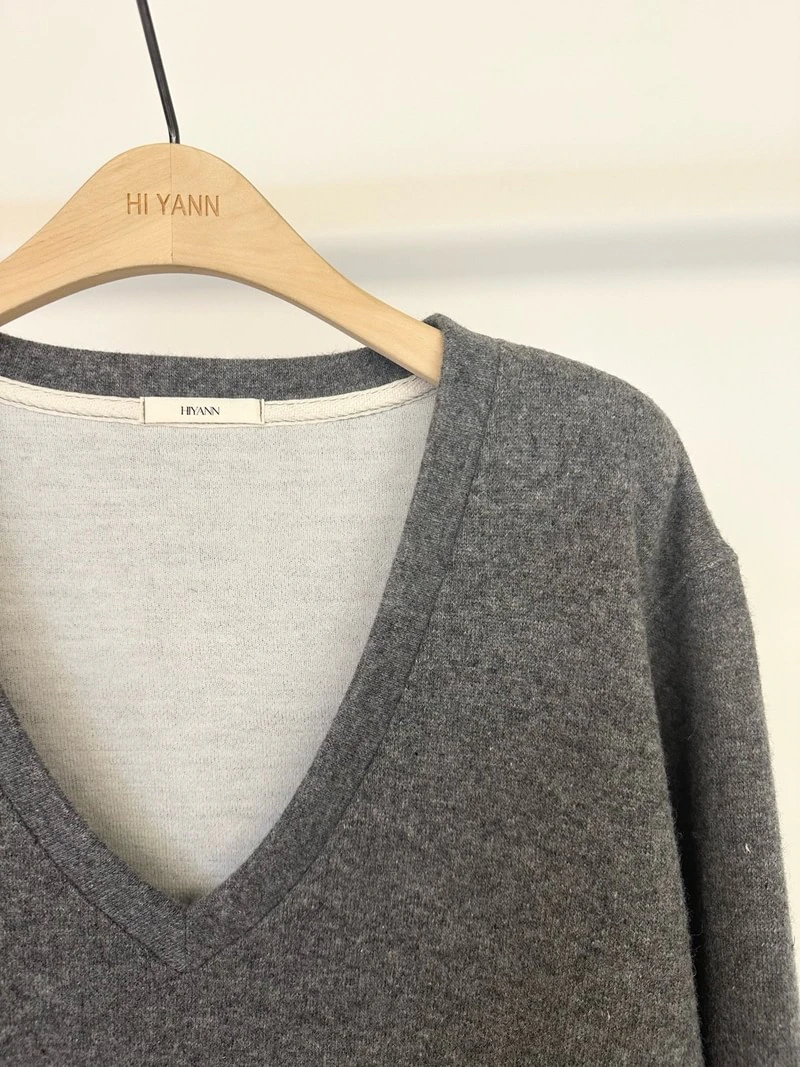 Wool V-neck Knit by Hiyann for Women - view 10
