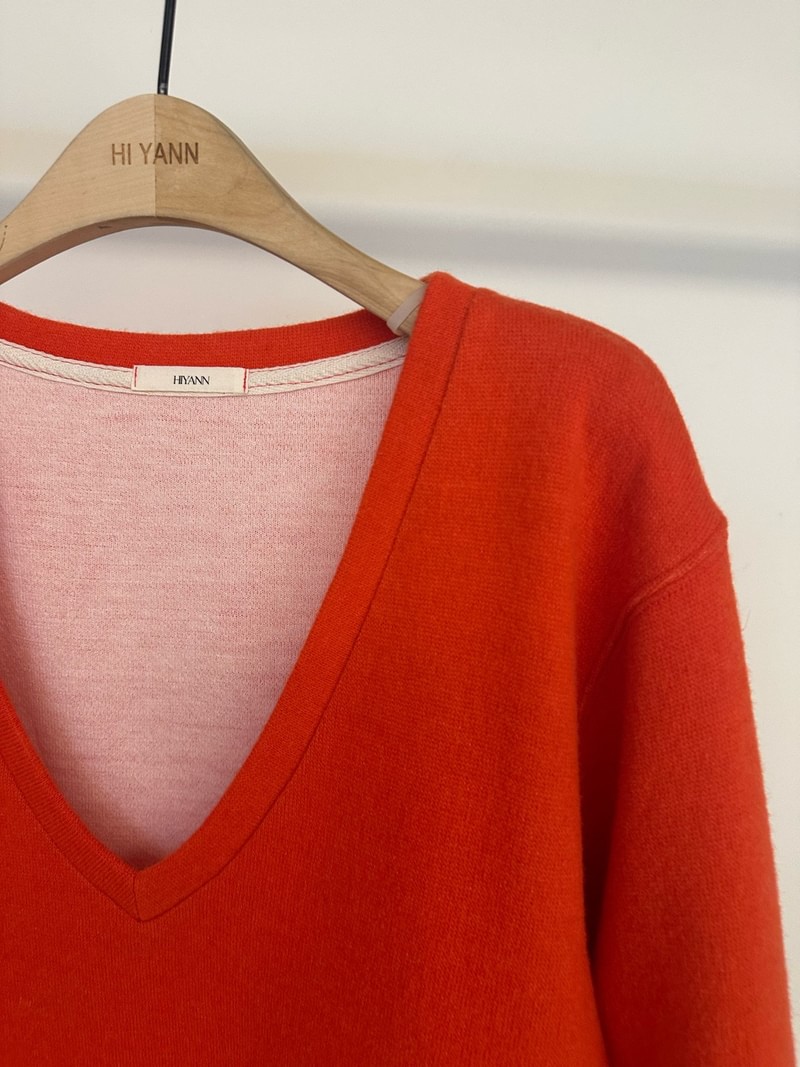 Wool V-neck Knit by Hiyann for Women - view 4