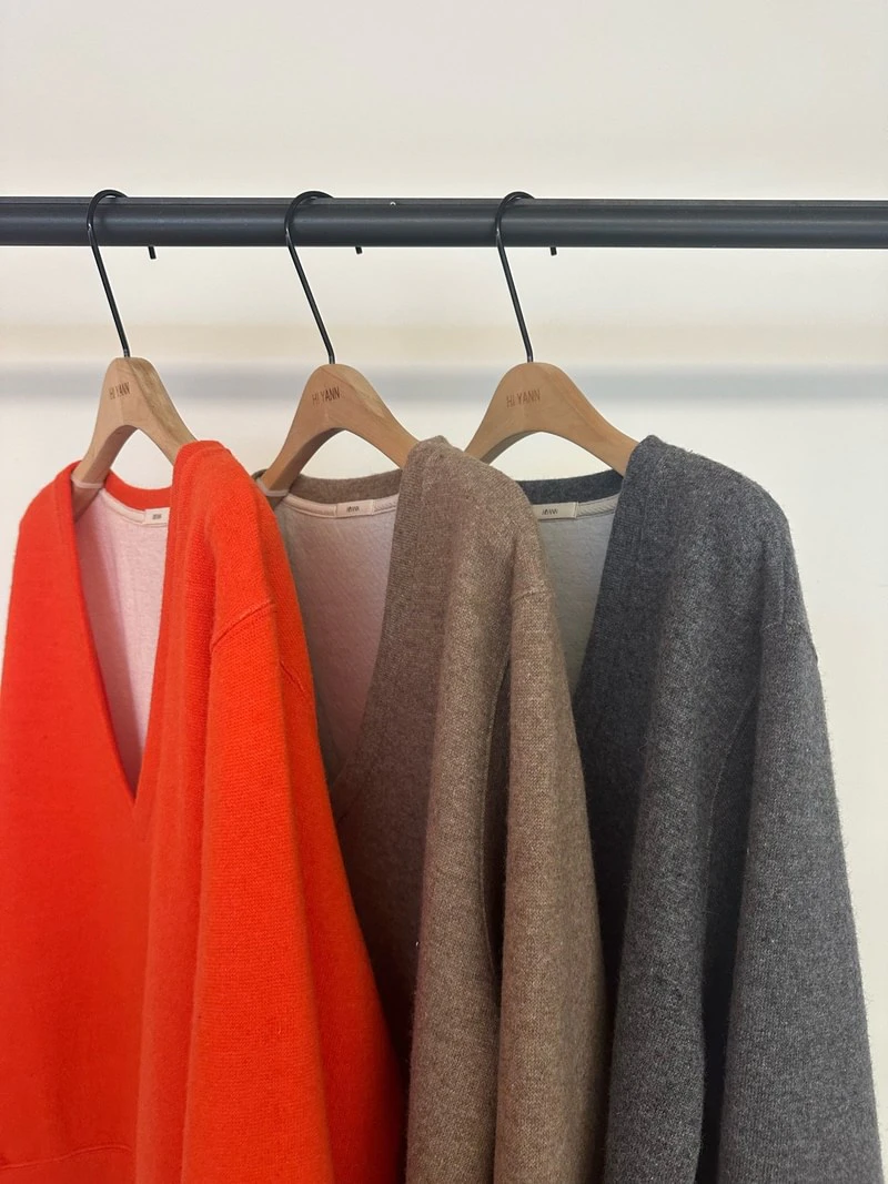 Wool V-neck Knit by Hiyann for Women - view 1