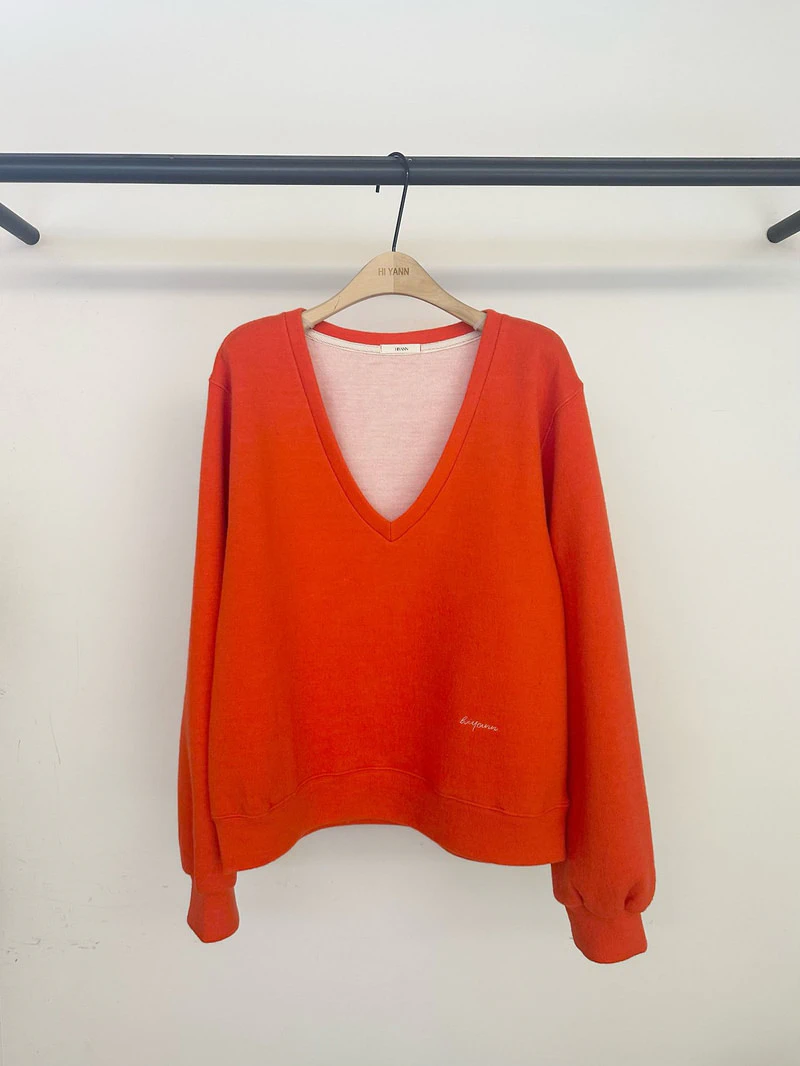Wool V-neck Knit by Hiyann for Women - view 3