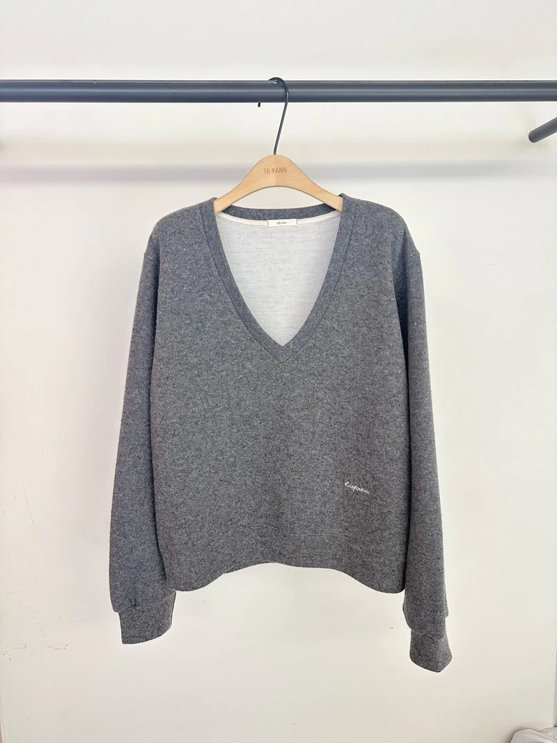 Wool V-neck Knit by Hiyann for Women - view 9
