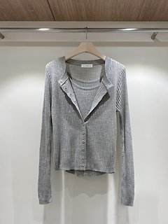 Ribbed Pocket Sleeveless Top & Cardigan Set by J dew for Women - view 2