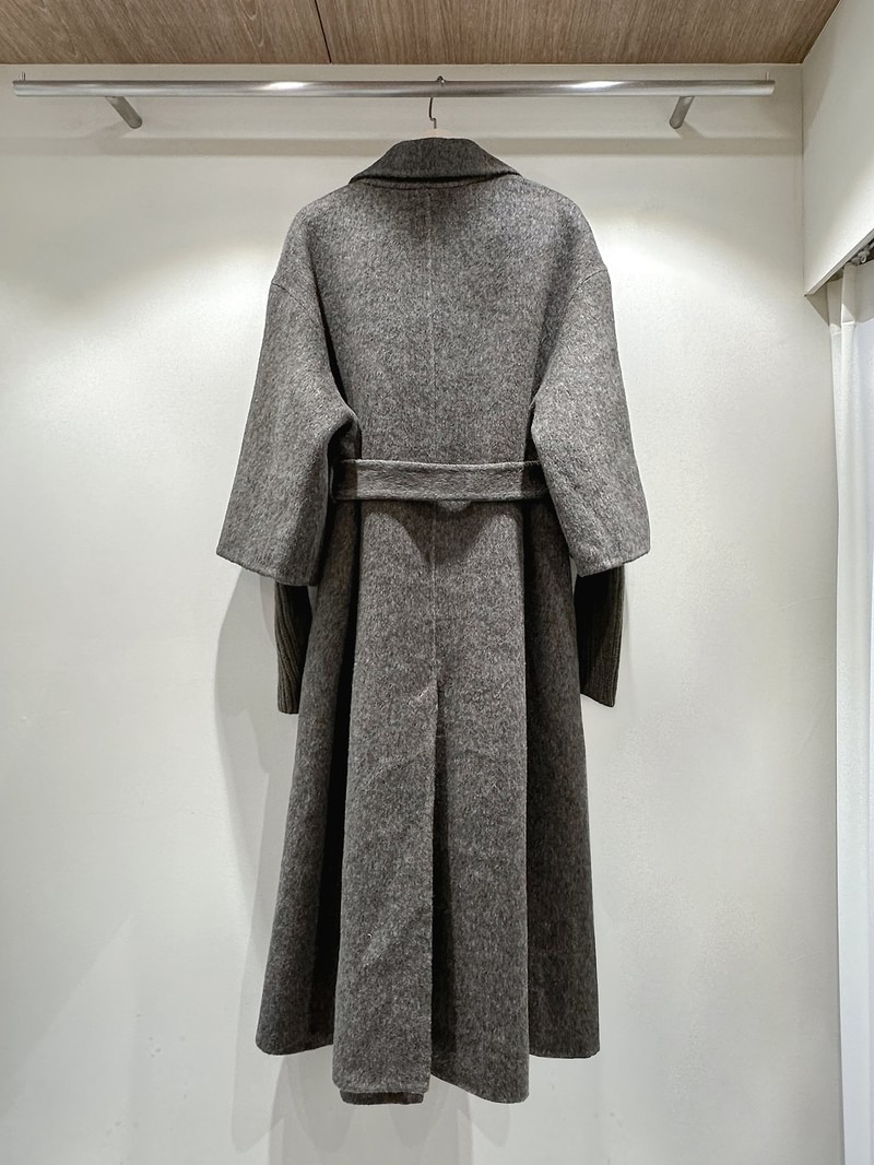 Double-Layered Knit Sleeve Handmade Coat by J dew for Women - view 3