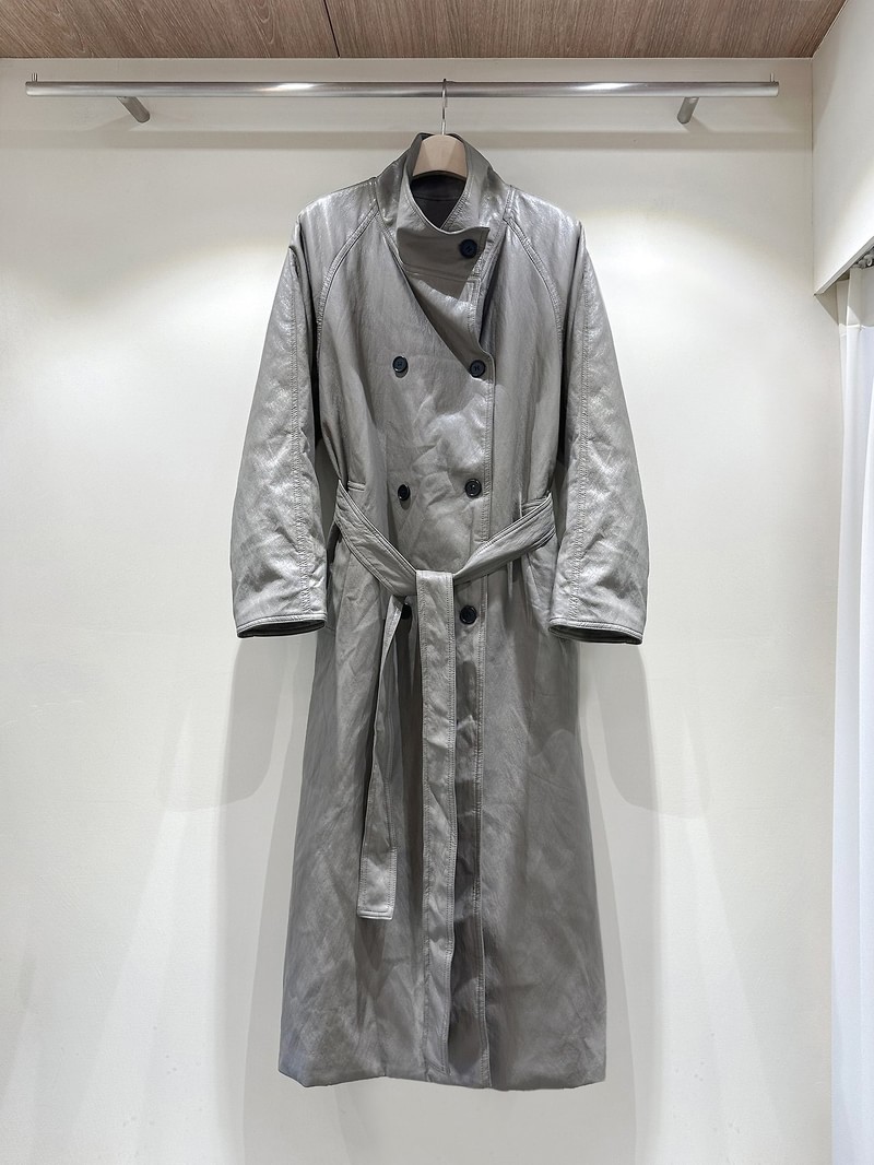 Leather High-Neck Trench Coat by J dew for Women - view 2
