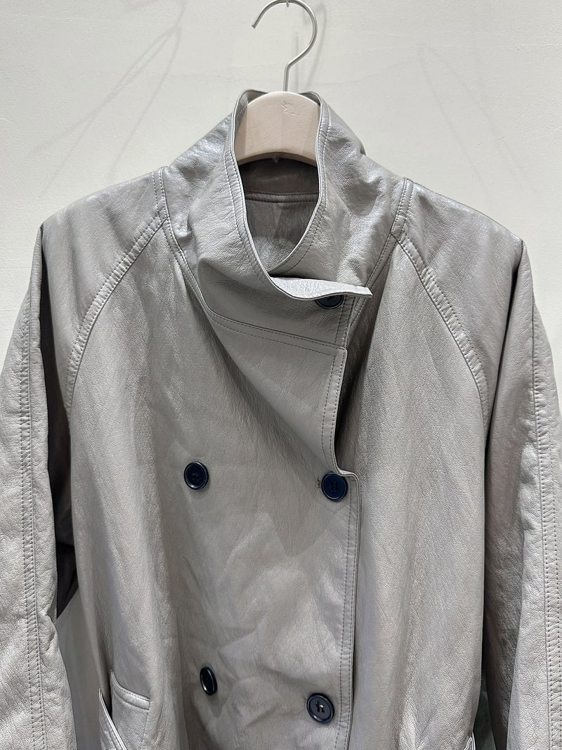 Leather High-Neck Trench Coat by J dew for Women - view 4