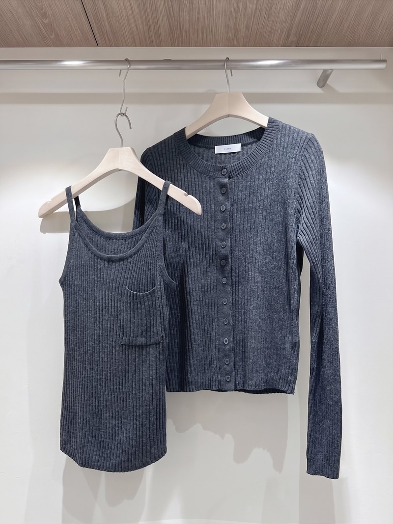 Ribbed Pocket Sleeveless Cardigan Set by J dew for Women - view 5