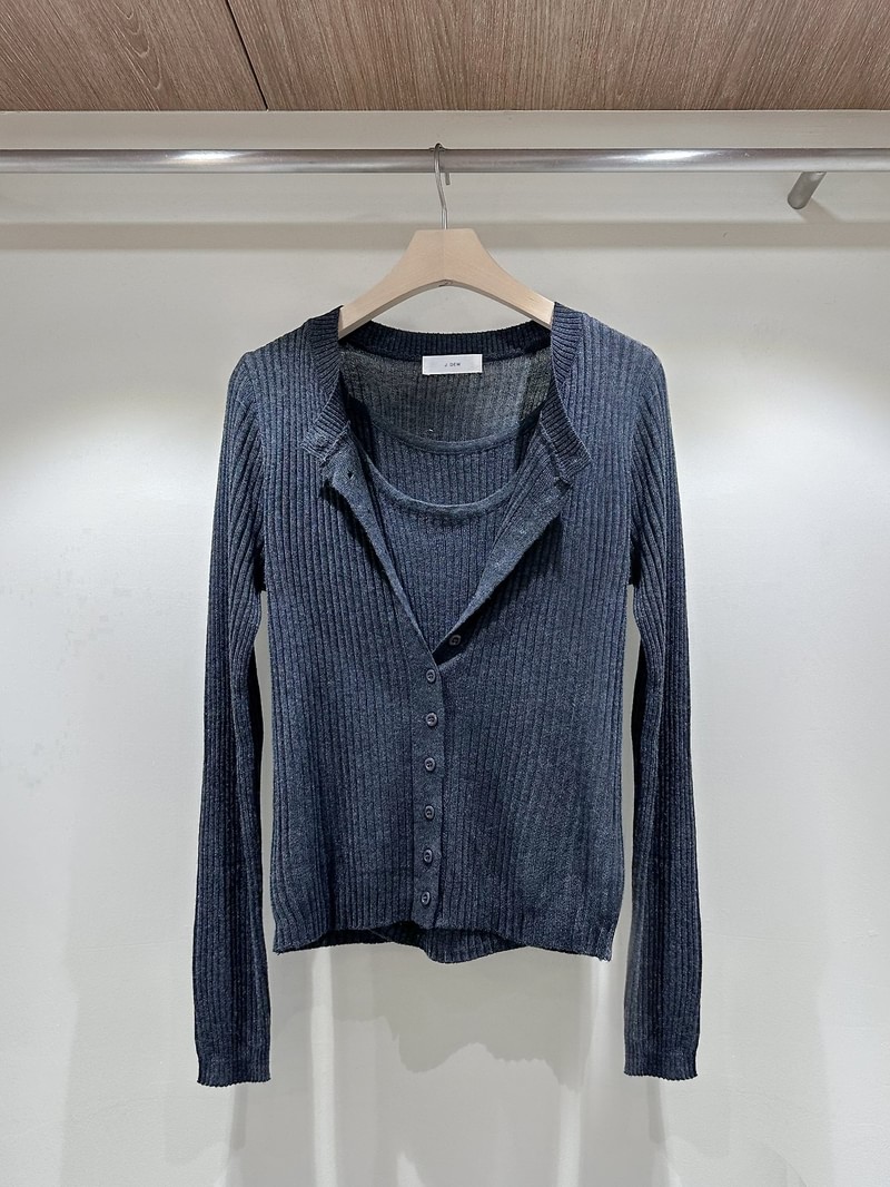Ribbed Pocket Sleeveless Cardigan Set by J dew for Women - view 6
