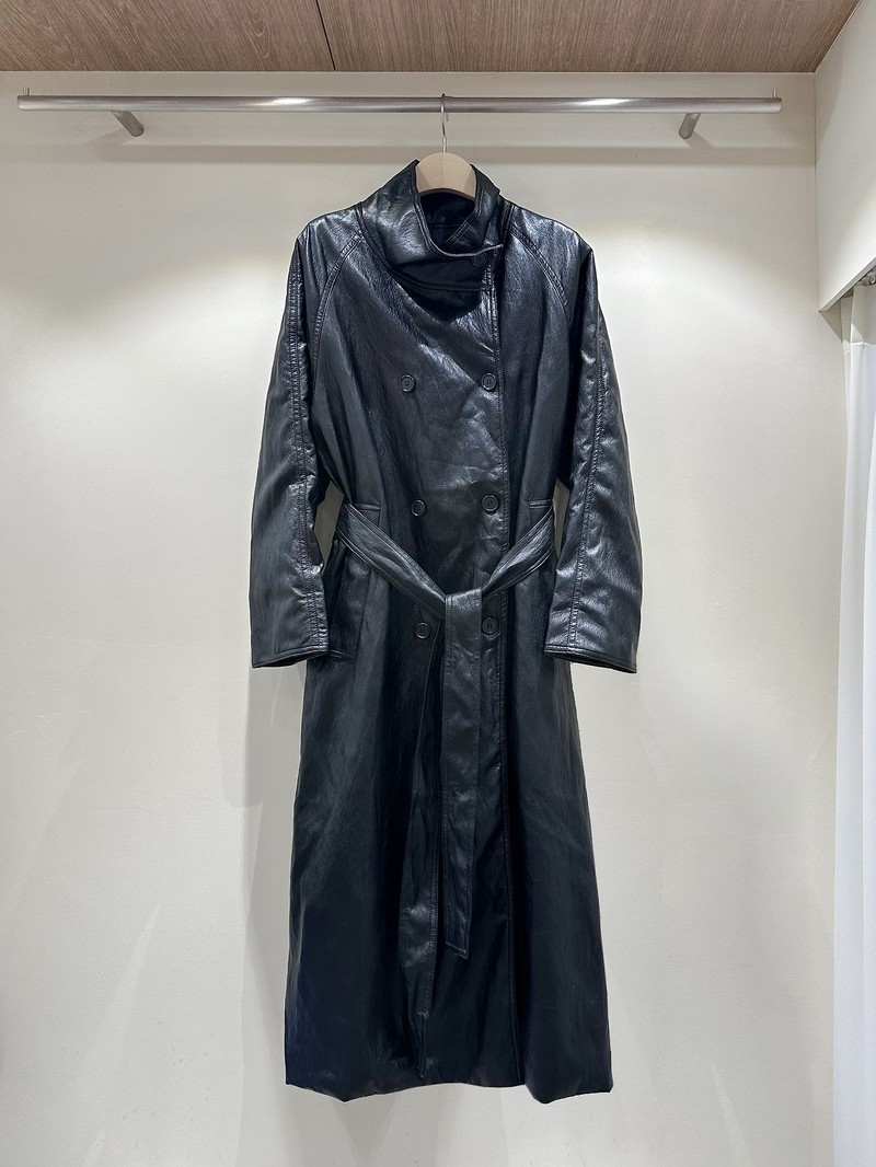 Leather High-Neck Trench Coat by J dew for Women - view 1