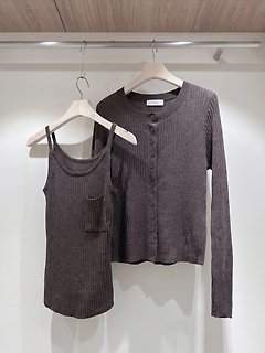 Ribbed Pocket Sleeveless Top & Cardigan Set by J dew for Women - view 3