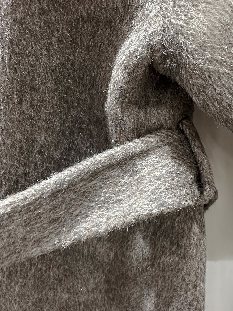 Double-Layered Knit Sleeve Handmade Coat by J dew for Women - view 12